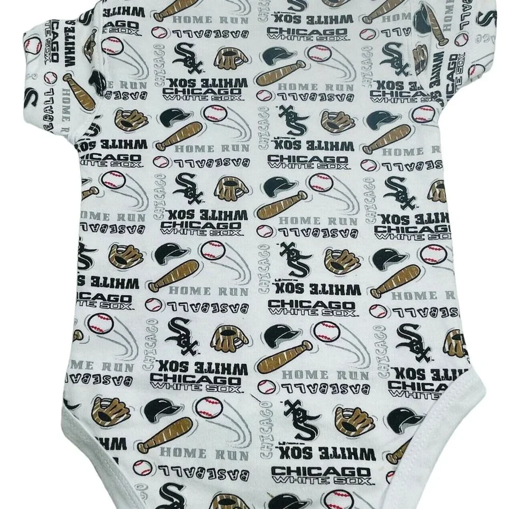 MLB Chicago White Sox Logo Team Athletics Baby 0 To 3 Months One Piece Baseball - Picture 2 of 8